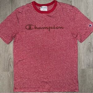 Champion Red Short Sleeve Tee with Iconic Logo
